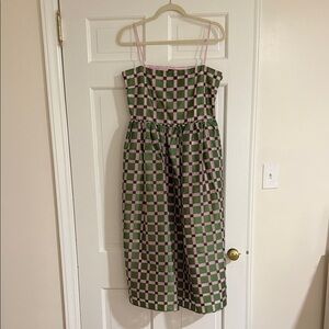 Stine Goya Green and Pink Checkered Dress Size 12